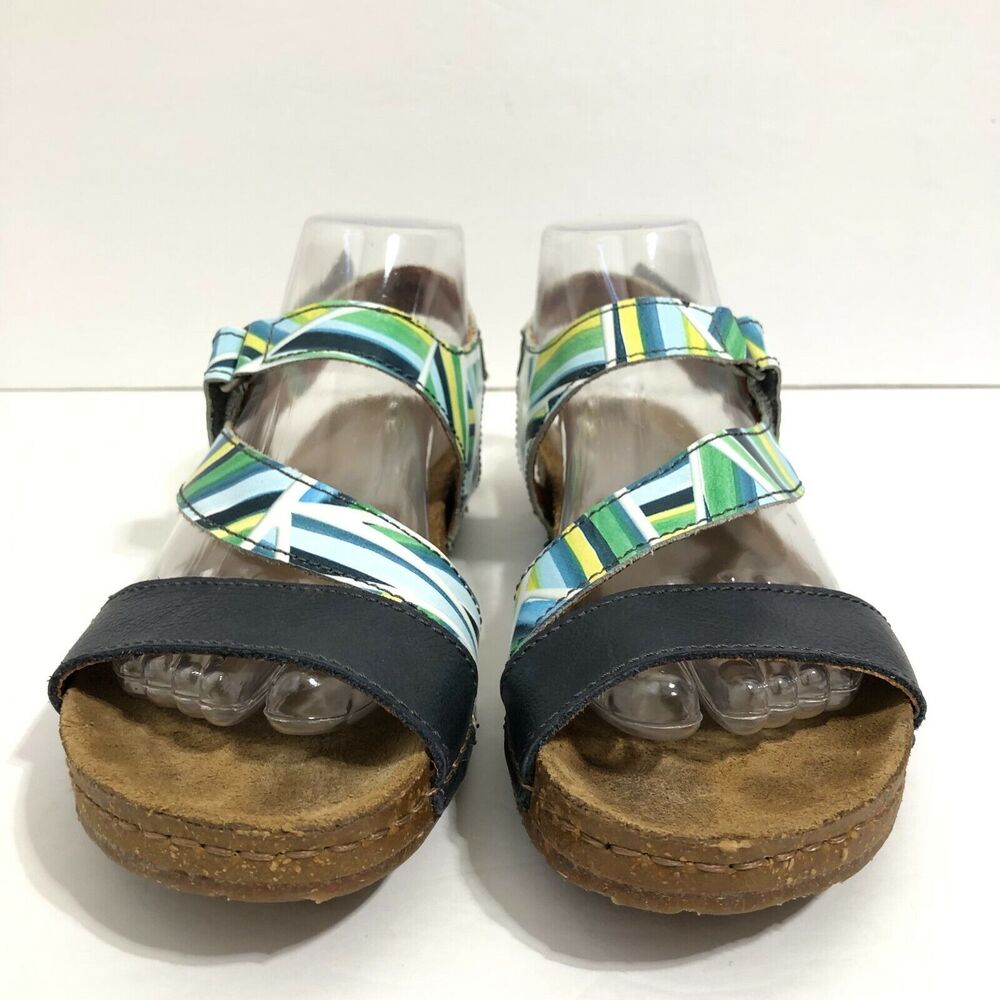 The Art Company Leather Footbed Sandals Quarter Ankle Strap Strappy Shoes 40 / 9 - Picture 2 of 8